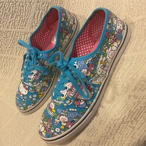 Vans Hello Kitty Turquoise City Scene Canvas Sneakers